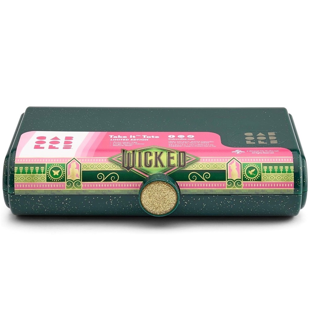 NWT Caboodles Wicked Emerald City Take It Tote Makeup Case Limited Edition